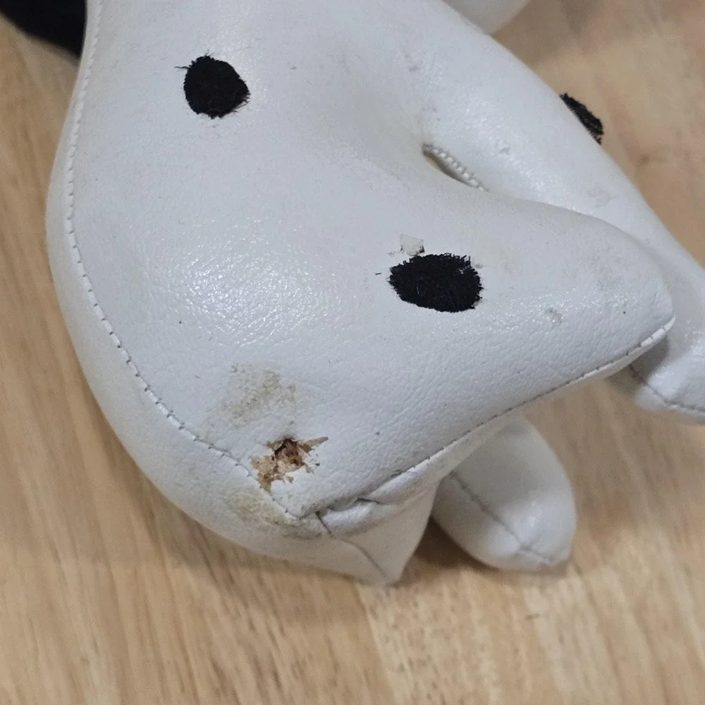Snoopy‎ Vintage Vinyl Leather Bean Stuffed Toy Dog Plush Animal Baron Japan 10